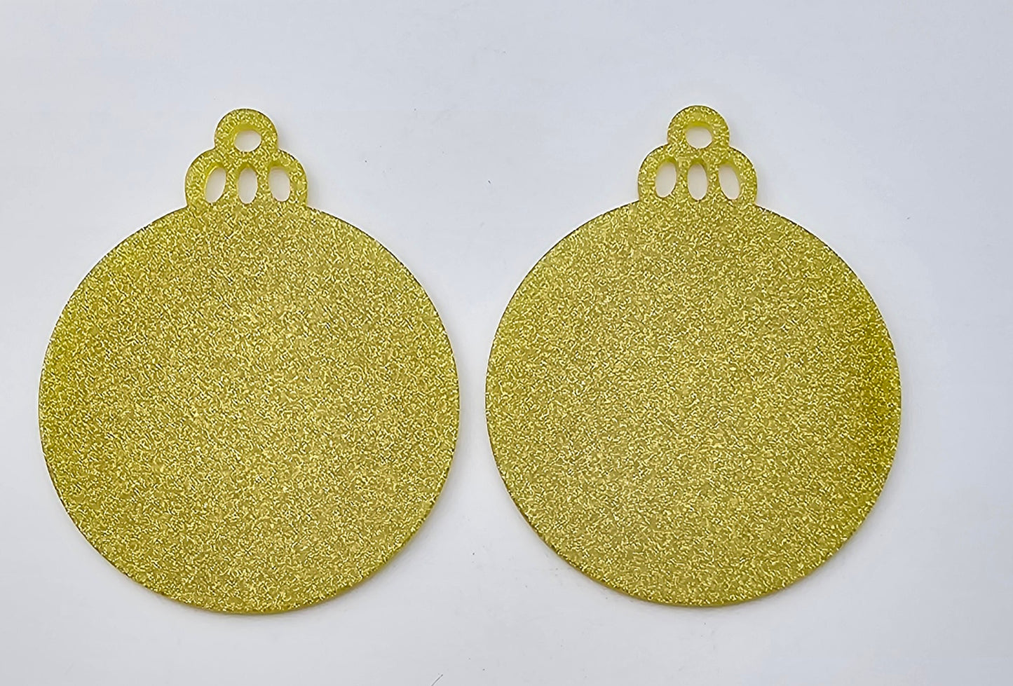 Acrylic Ornament - Gold  Glitter