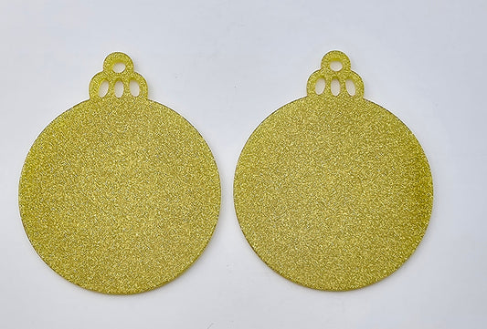 Acrylic Ornament - Gold  Glitter