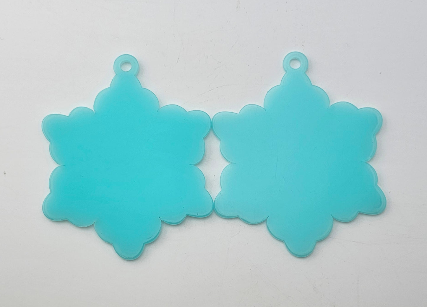 Acrylic Ornament - Light Teal Snowflake