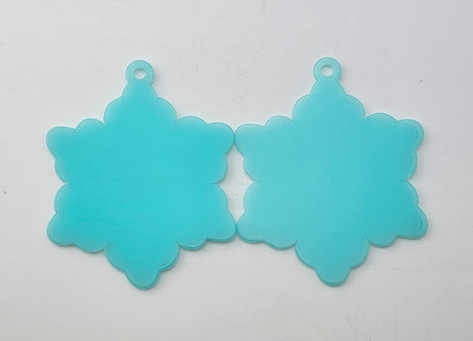 Acrylic Ornament - Light Teal Snowflake