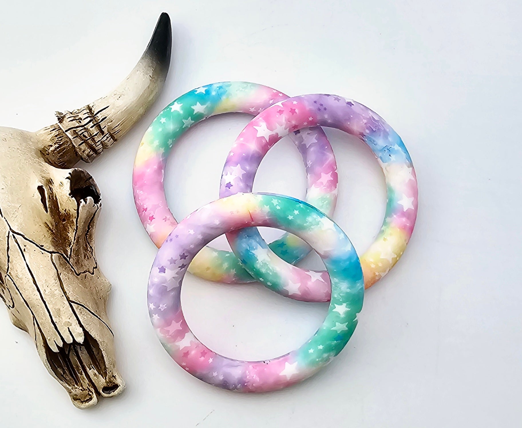 Pastel Starry Night 65mm Silicone Ring