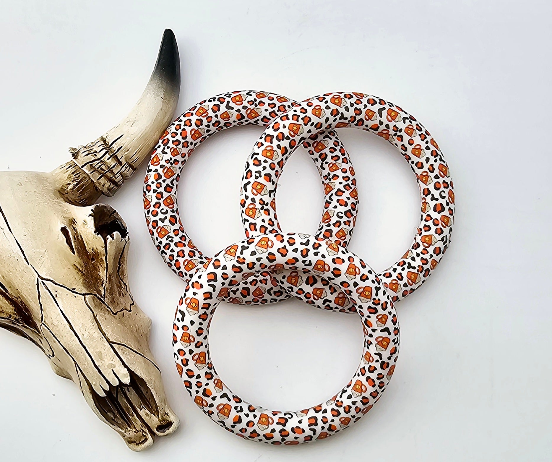 Pumpkin Latte Leopard 65mm Silicone Ring