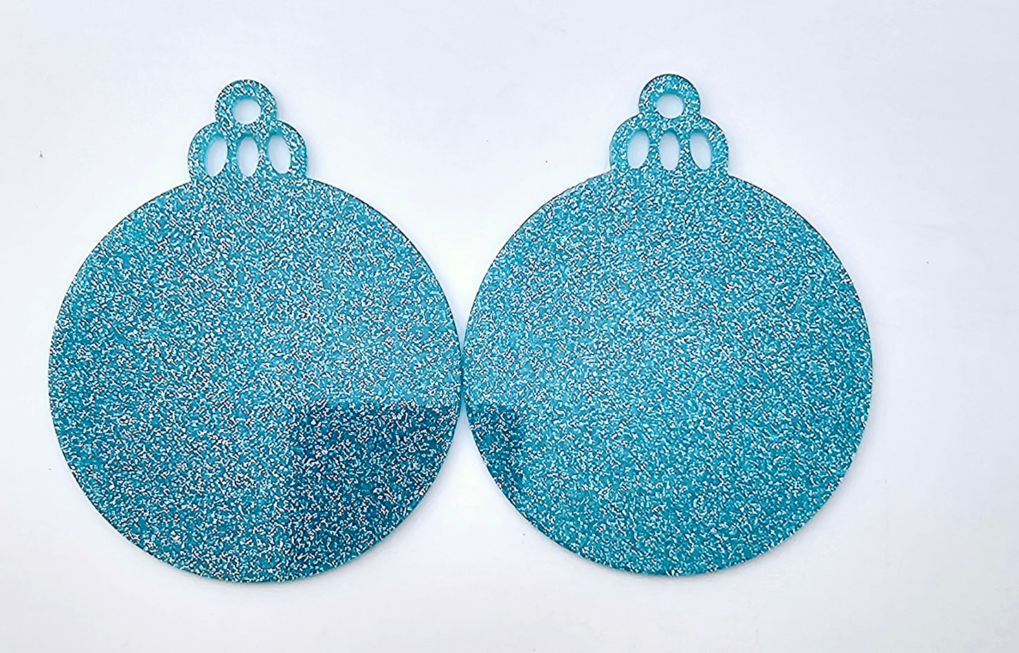 Acrylic Ornament - Turquoise Glitter