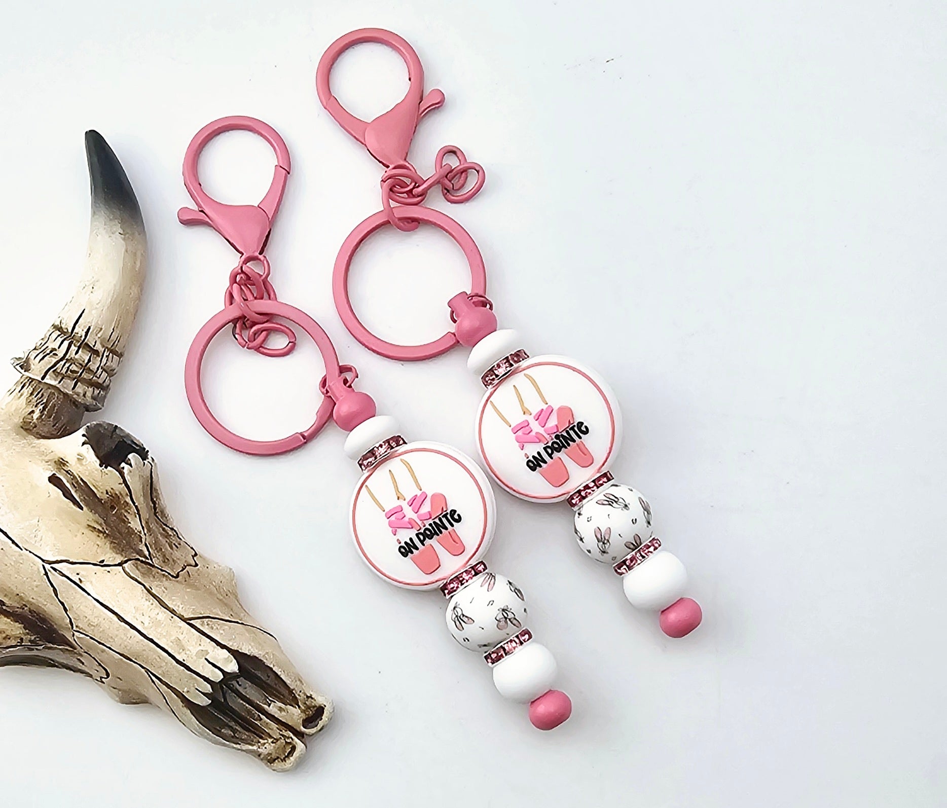Pre-Made On Pointe Ballerina Keychain