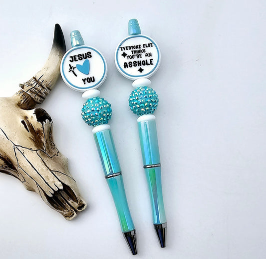 Pre-Made Jesus Loves You Double Sided Pen