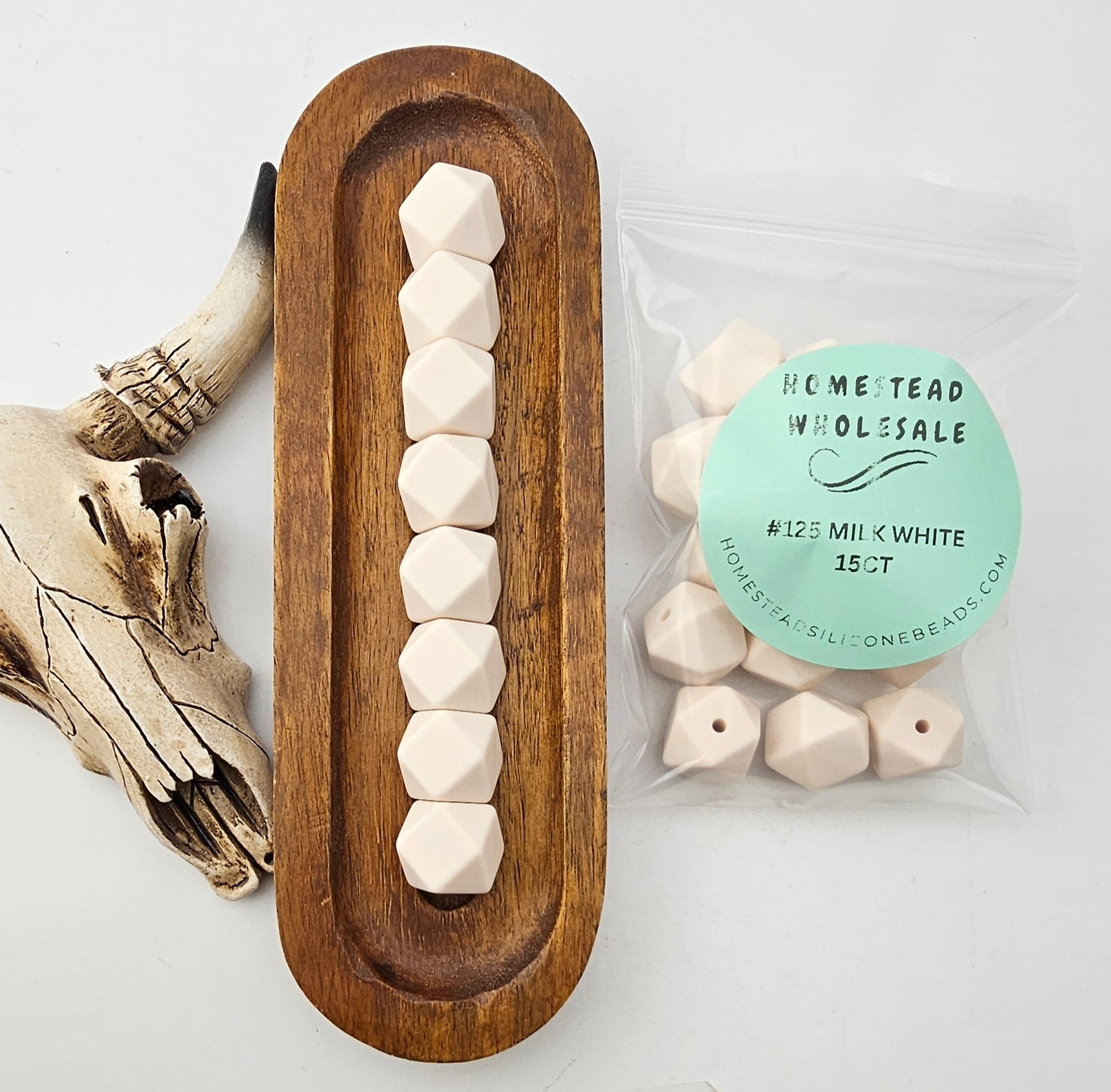 HSW - #125 Egg Shell 15(ct) 14mm Hexagon