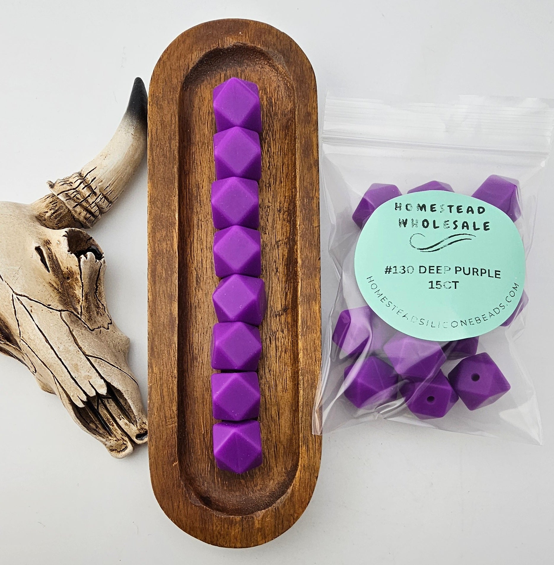 HSW - #130 Deep Purple 15(ct) 14mm Hexagon