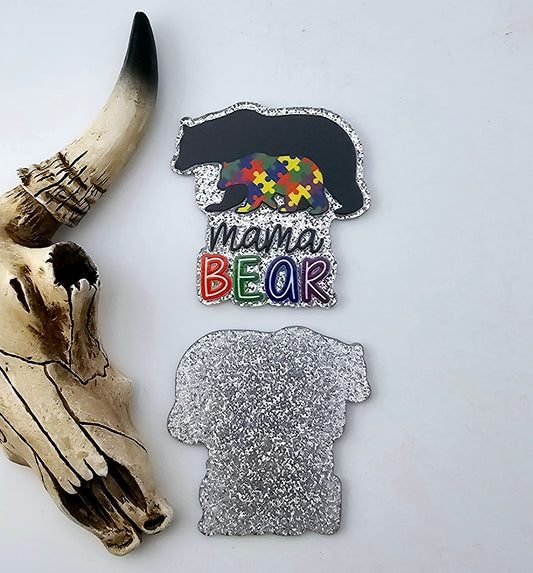 Mama Bear Autism Flatback Acrylic