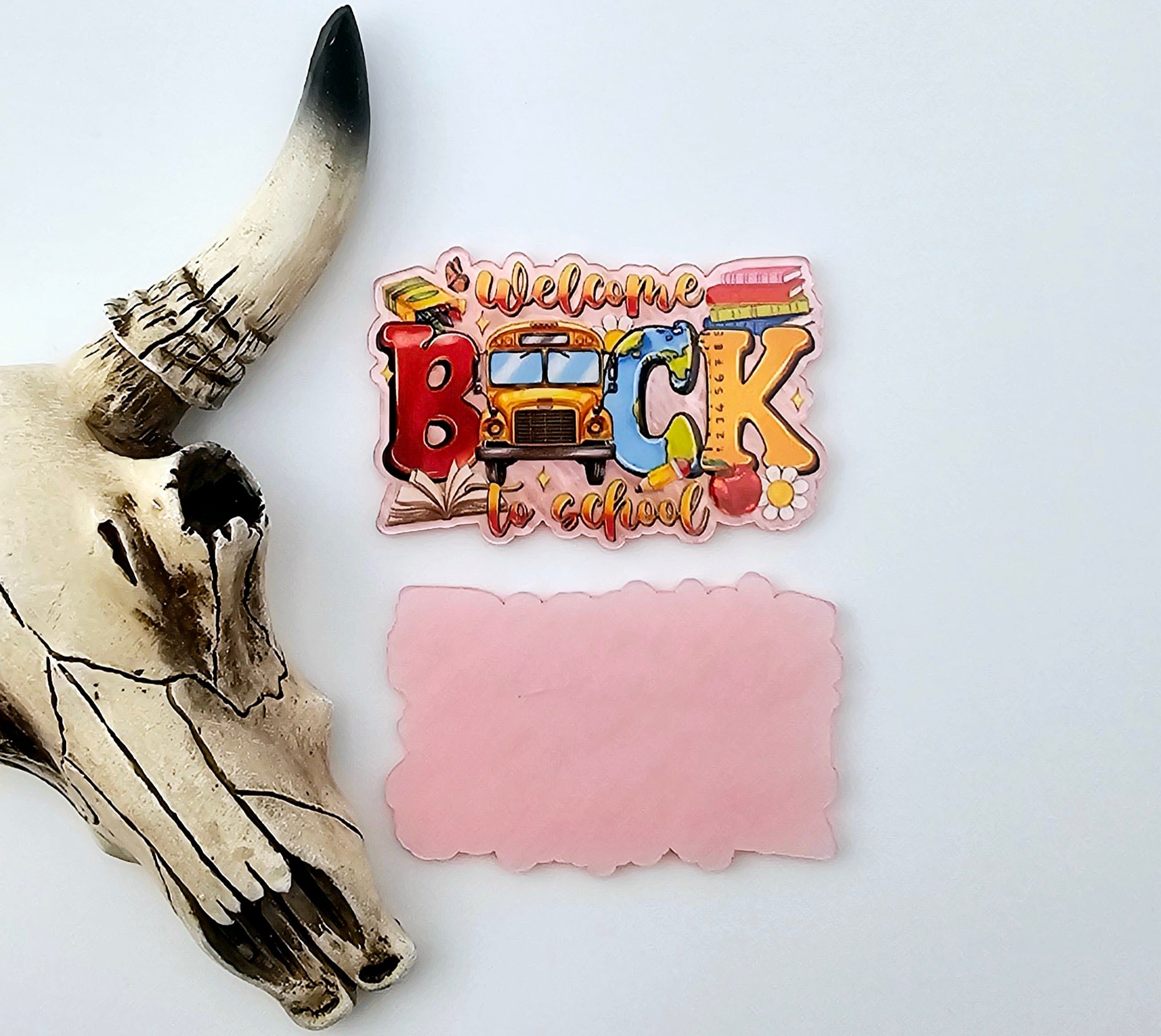 Welcome Back to School Flatback Acrylic