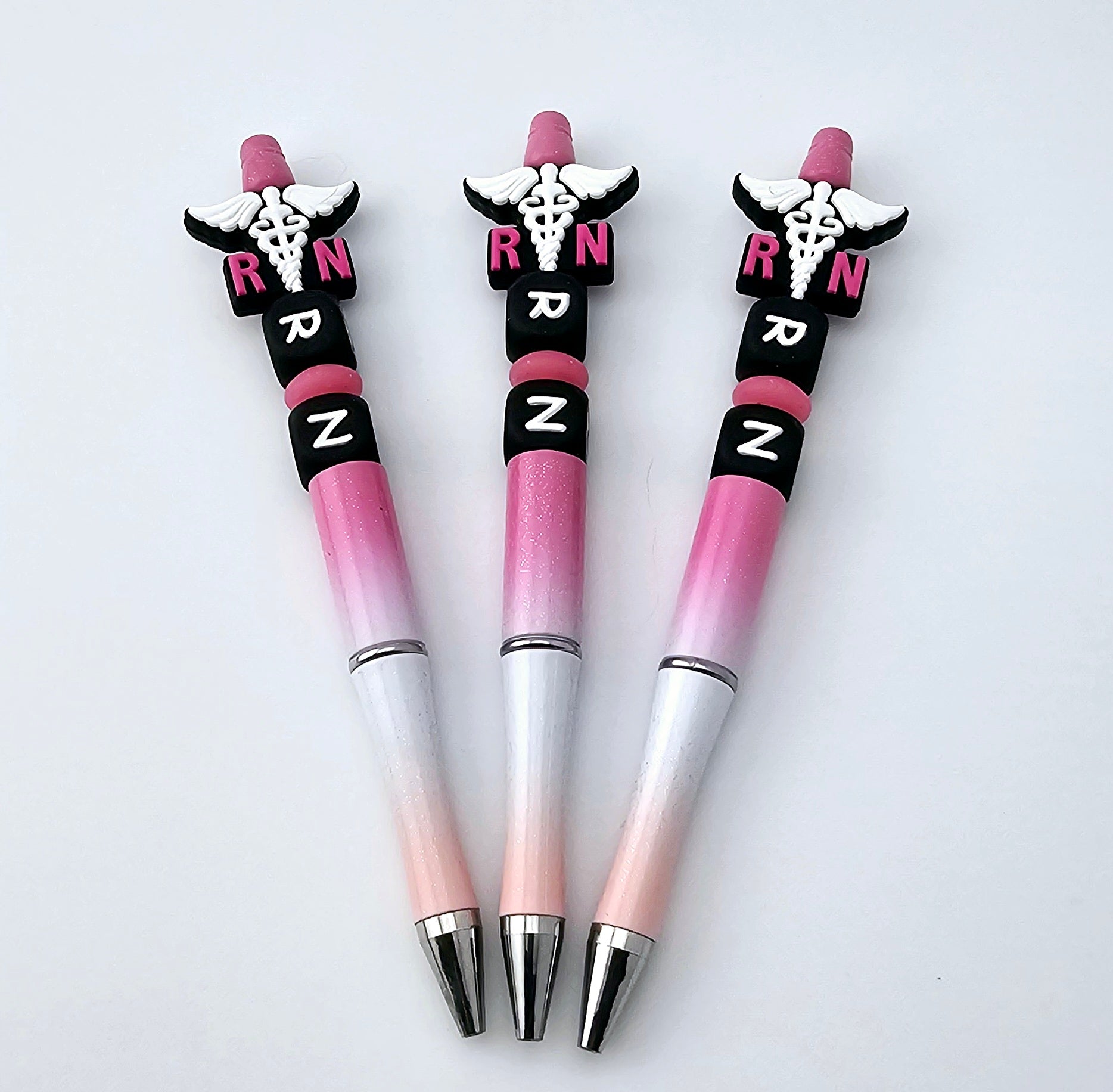 Pre-Made RN Nurse Pink Pen