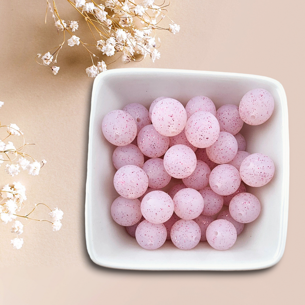 Glitter Bead Silicone 15mm