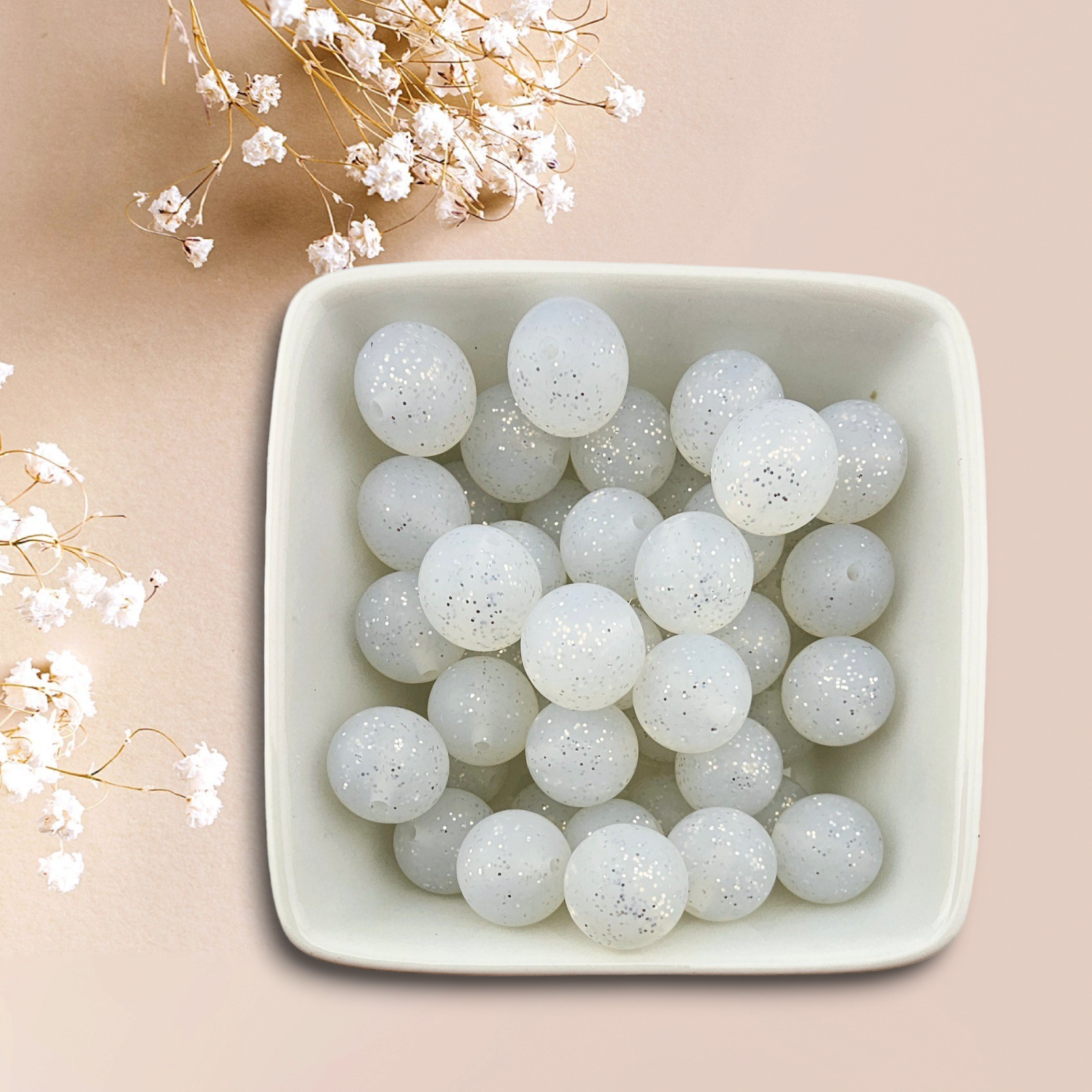 Glitter Bead Silicone 15mm