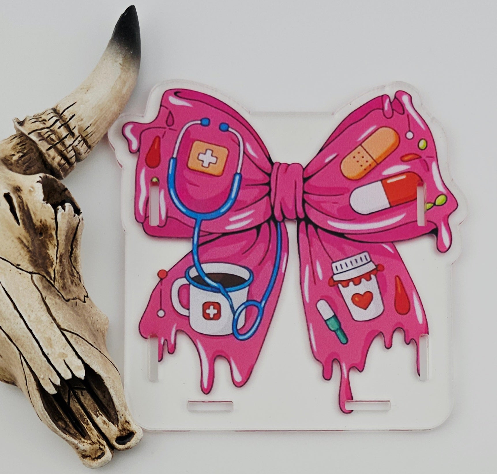 Pen Box Pink Nurse Bow 12