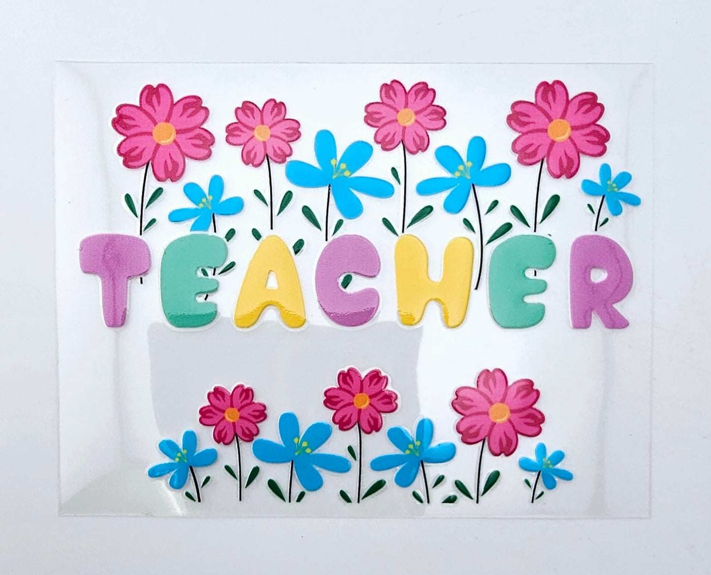 Mini Tumbler Wrap UV DTF Teacher  14