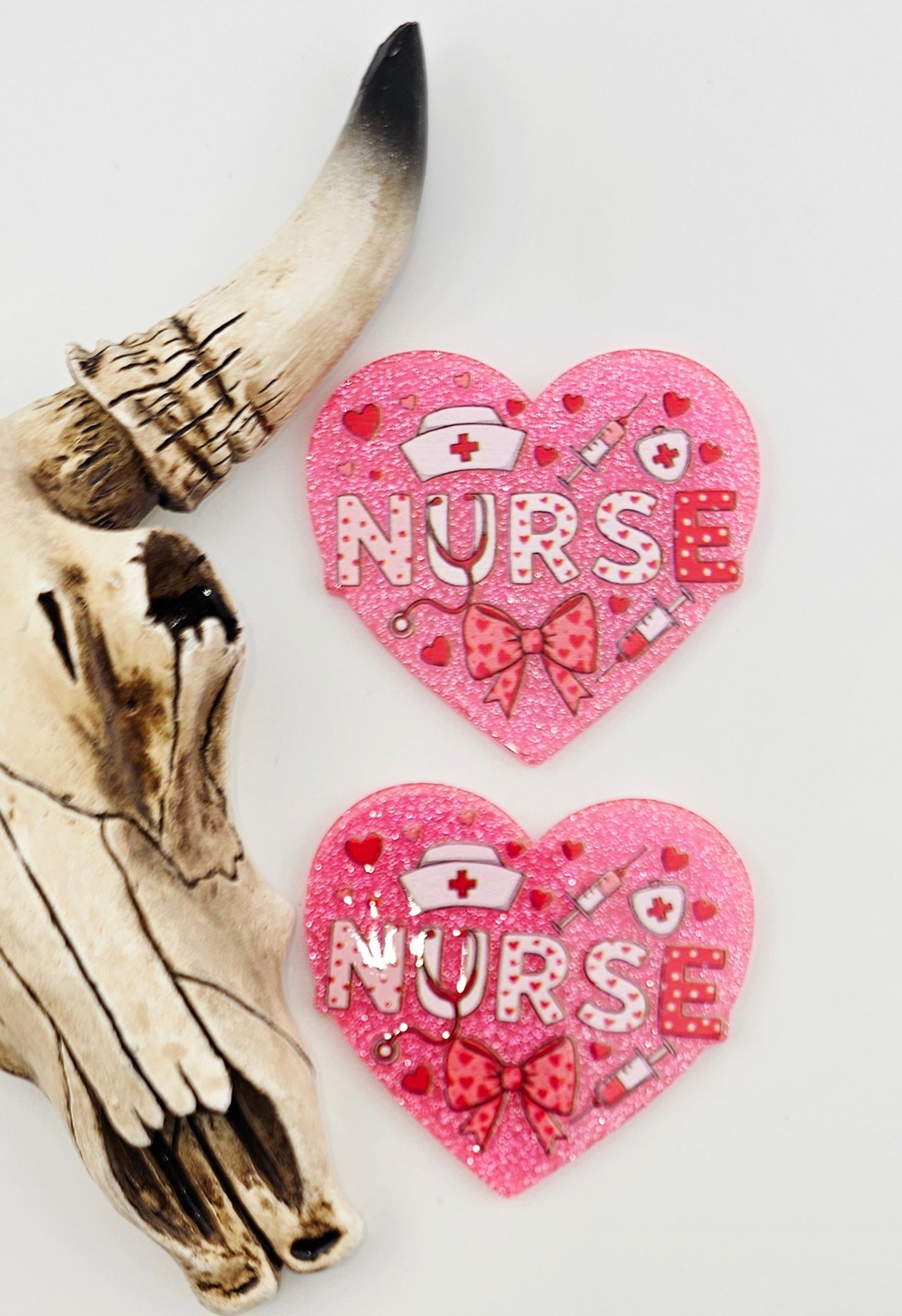 Flatback Nurse Pink Heart 296