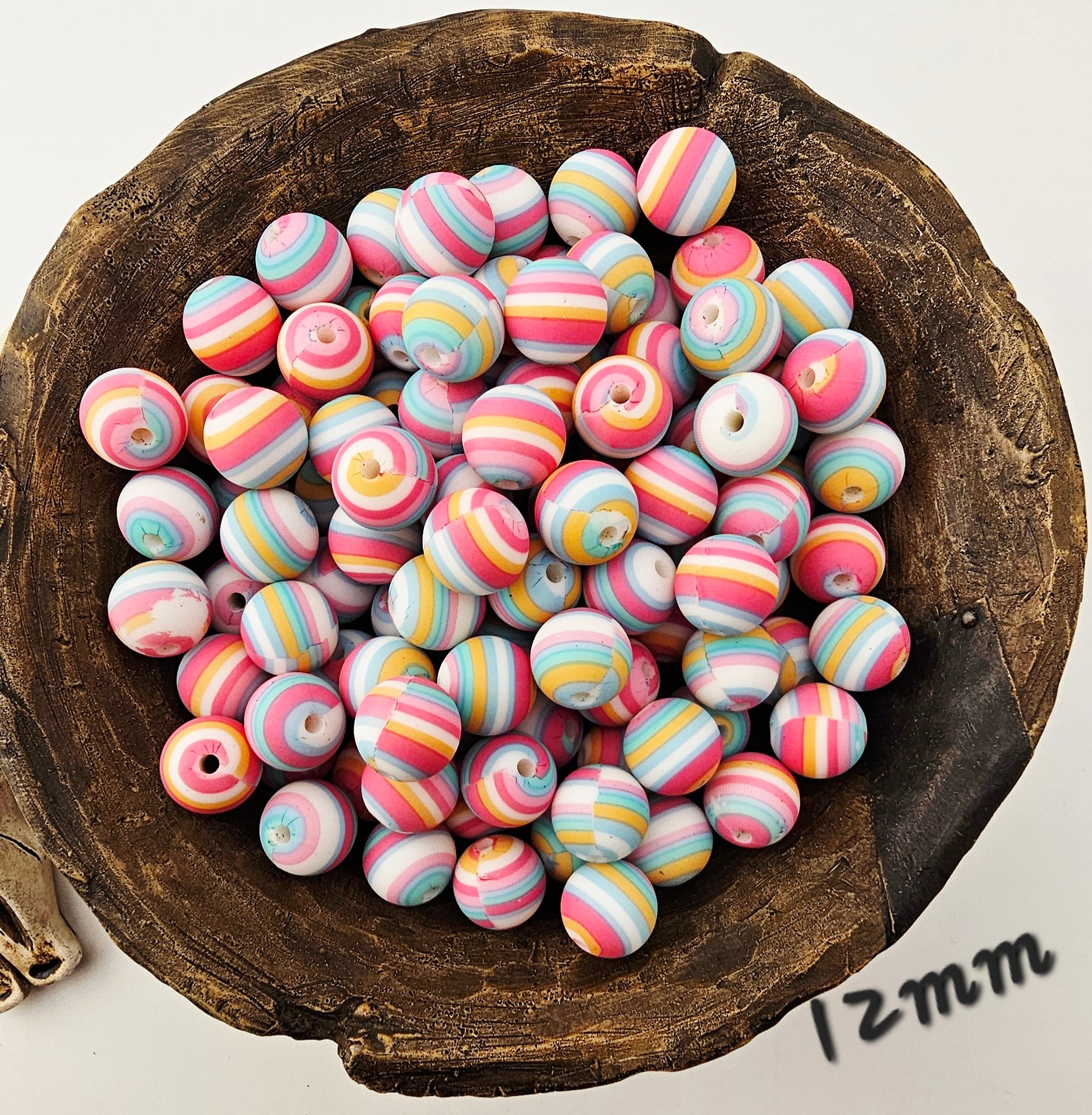 12mm Pastel Stripes Print