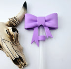 Straw Topper Bow Matte