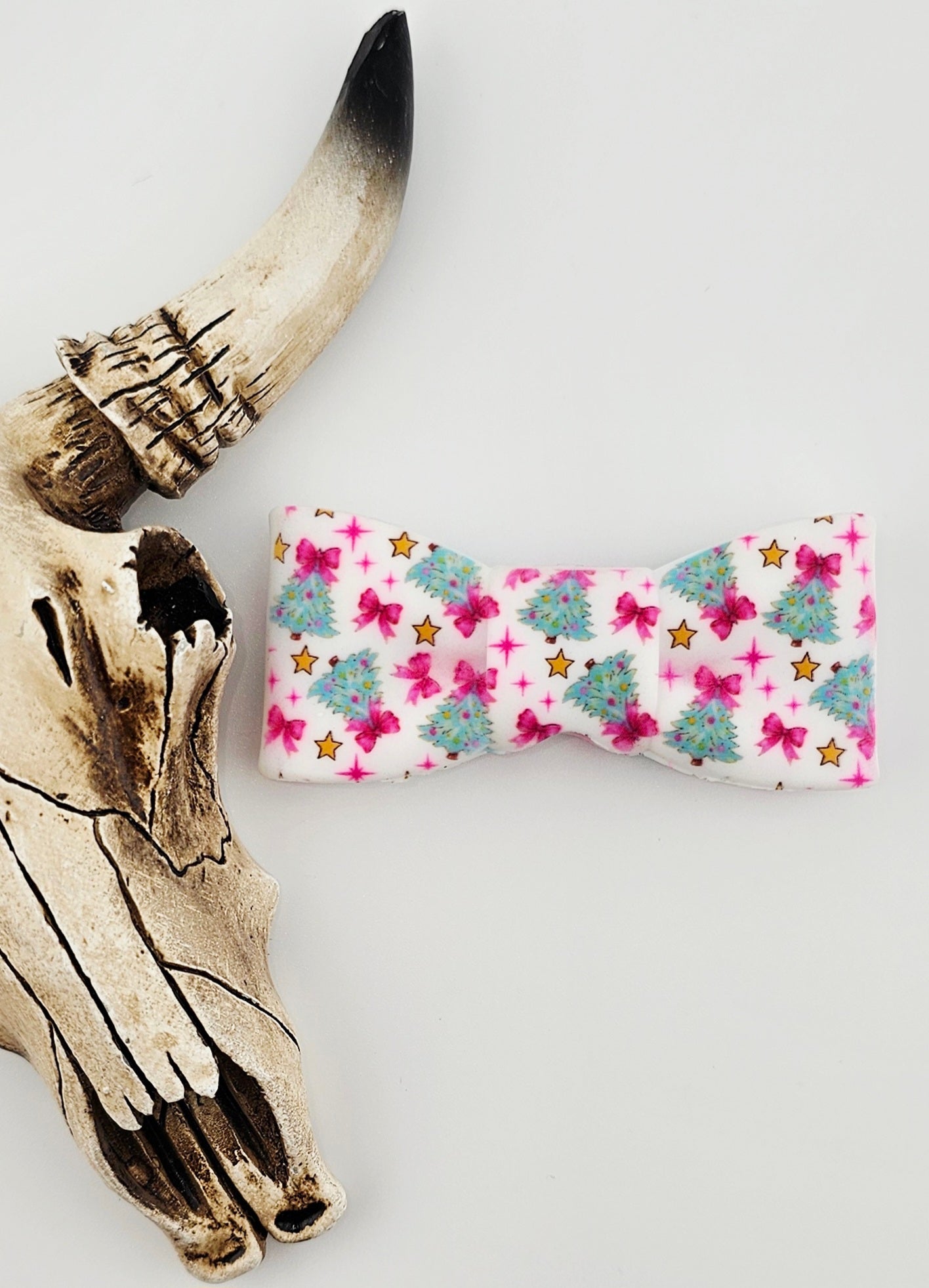 Bow-tiful Christmas Straw Topper Bow Tie Focal