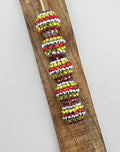 20mm Striped Rhinestone Bead - KC Football Chiefs