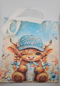 Salty Heifer Canvas Tote with Zipper