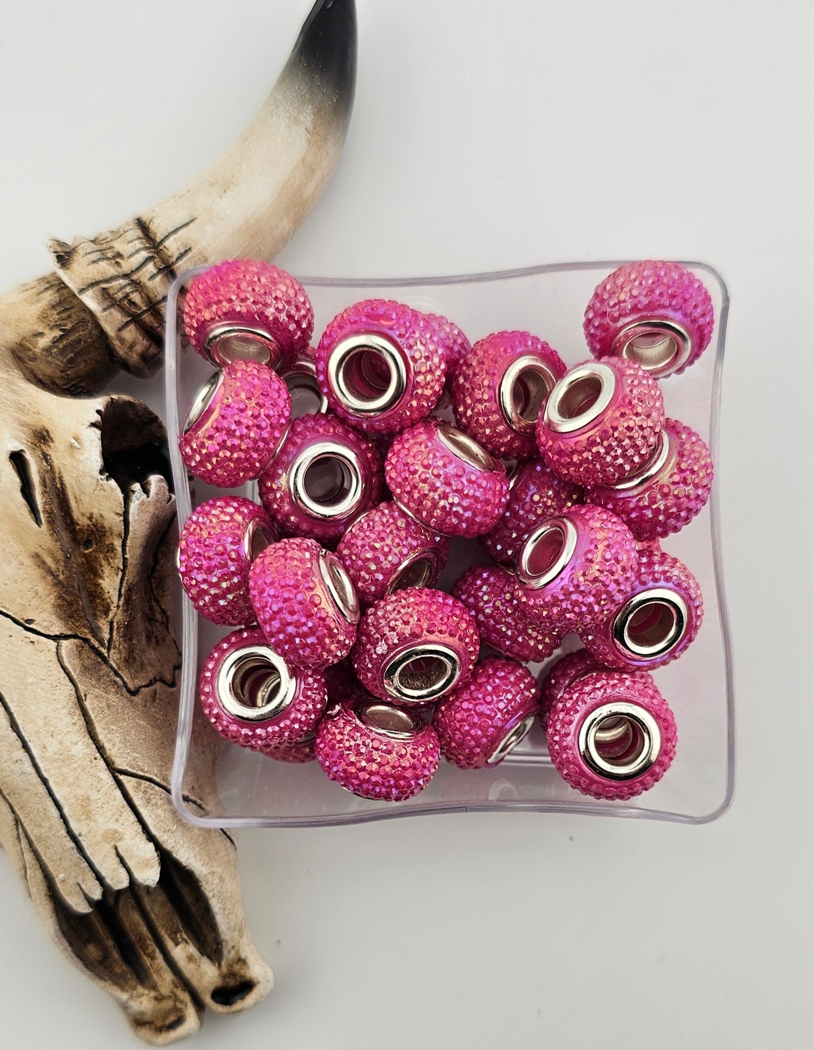 Resin Shimmer Spacer 14mm Large Hole