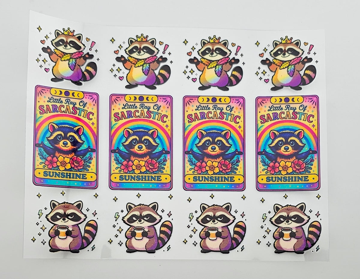 UVDTF Little Rau of Sarcastic Sunshine Raccoon Pen Wrap *sold individually*