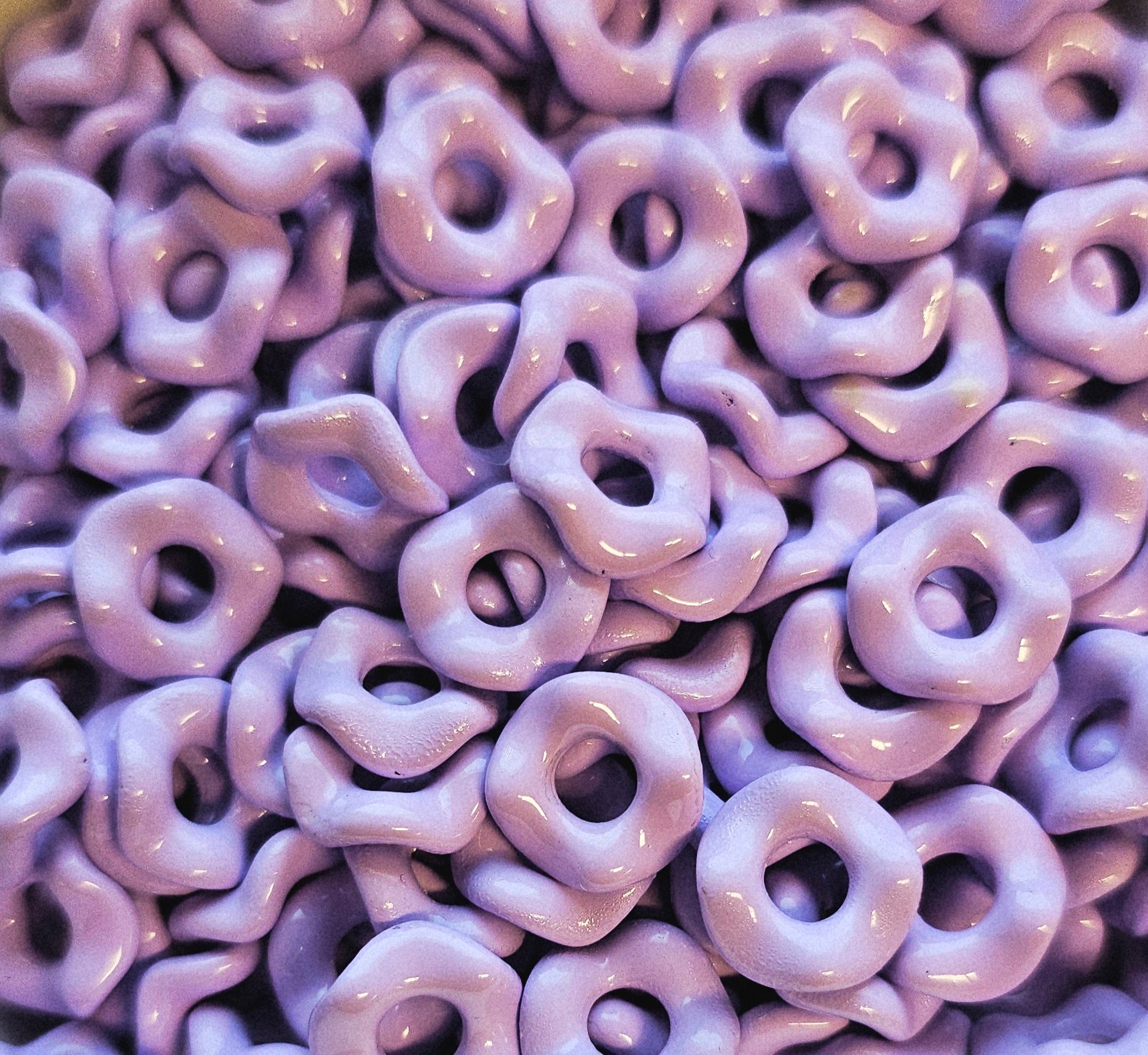 Wavey Acrylic Spacers 12mm (10ct) Large Hole