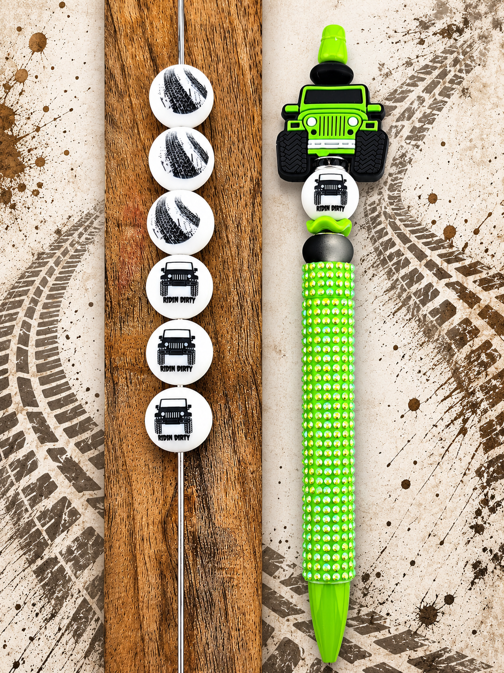 Ridin Dirty Double-sided Print Bead
