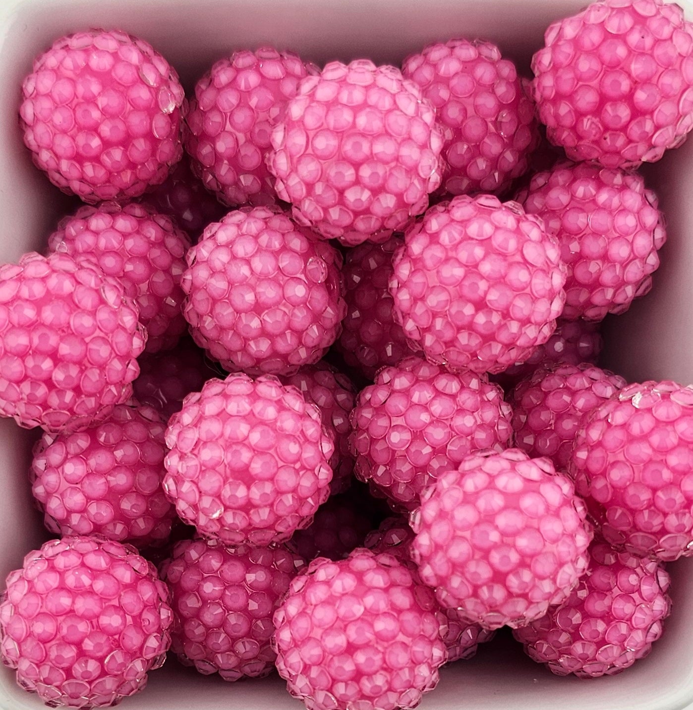 Rhinestone 20mm Jelly Bright Pink Acrylic