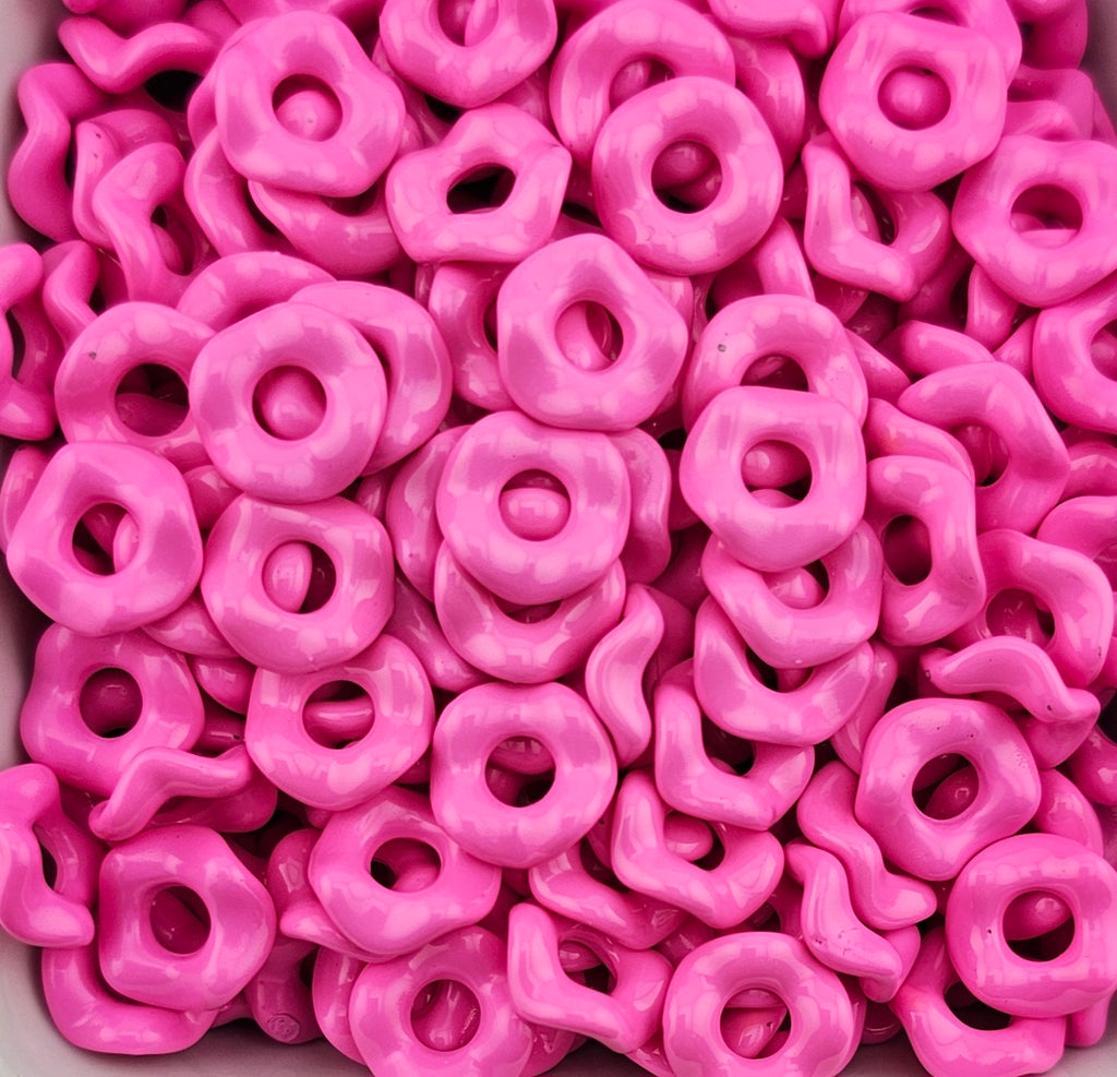 Wavey Acrylic Spacers 12mm (10ct) Large Hole