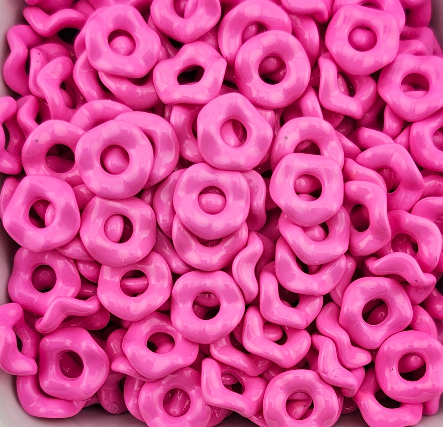 Wavey Acrylic Spacers 12mm (10ct) Large Hole