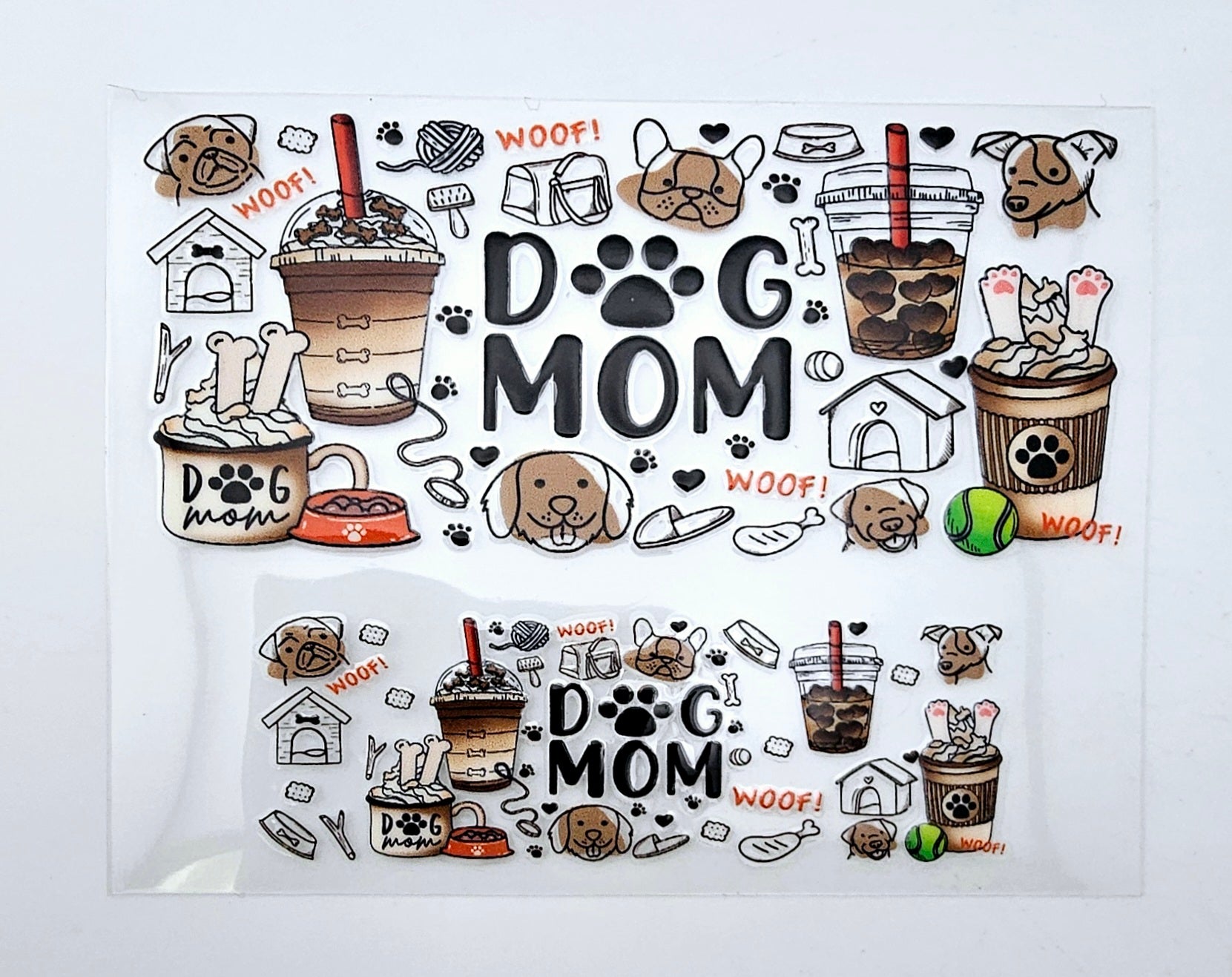 Mini Tumbler Wrap UV DTF Dog Mom 8