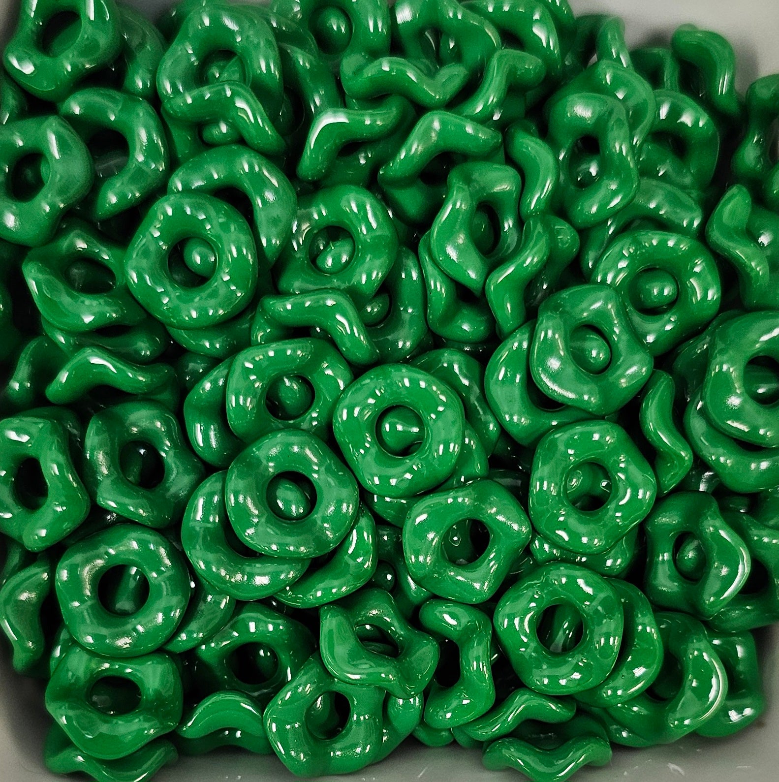 Wavey Acrylic Spacers 12mm (10ct) Large Hole