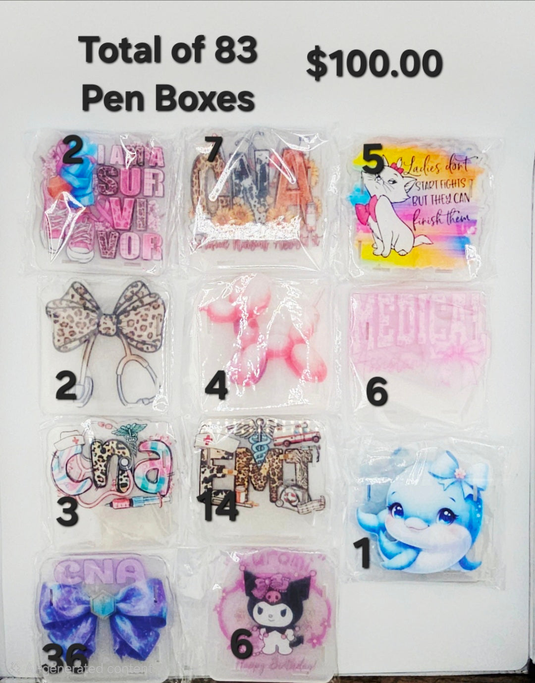 Pen Box Assortment Bundle 83CT