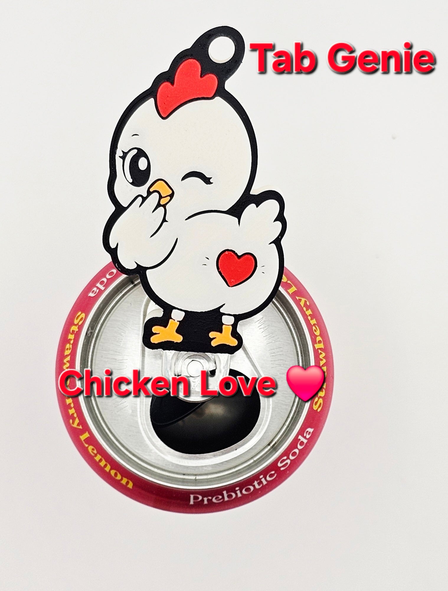 Tab Genie - Chicken Love *not silicone* printed by a 3D printer