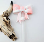 Straw Topper Bow Matte