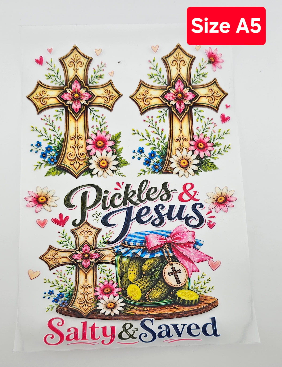 UVDTF Pickles and Jesus Salty and Saved Notebook Wrap