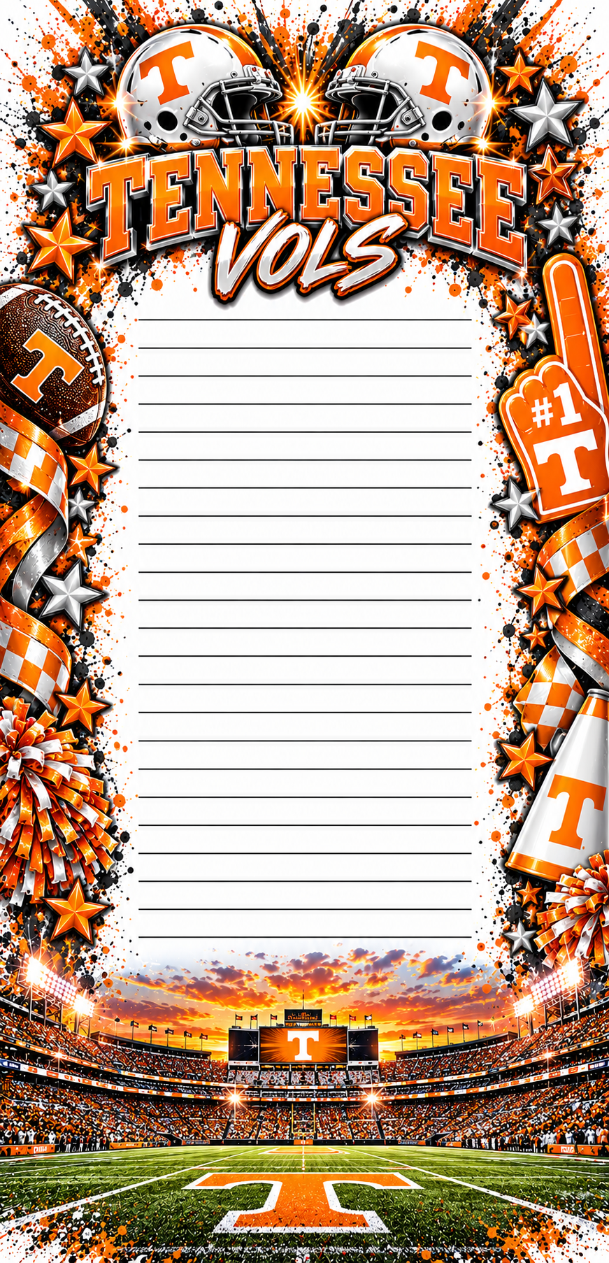 Tennessee Football Notepad