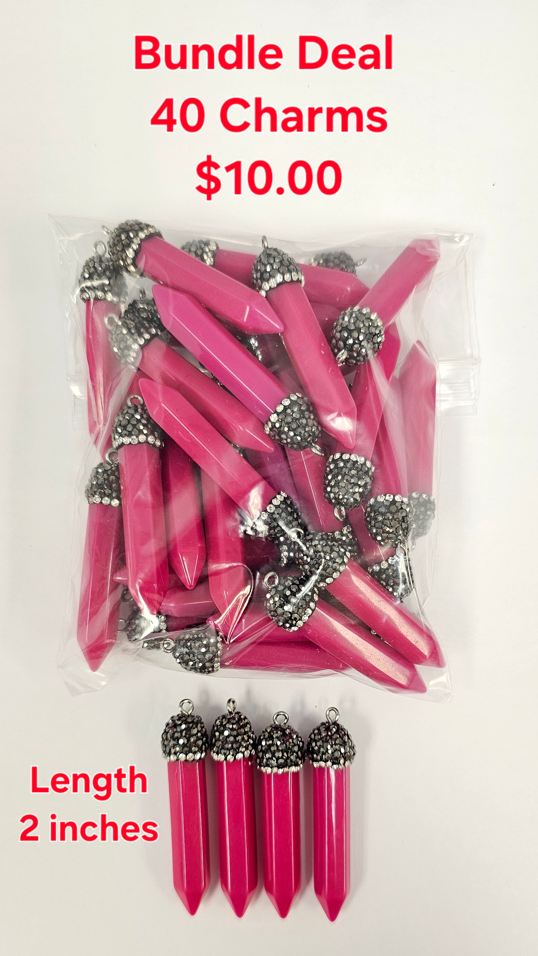Bundle Deal 40 Pink Charms