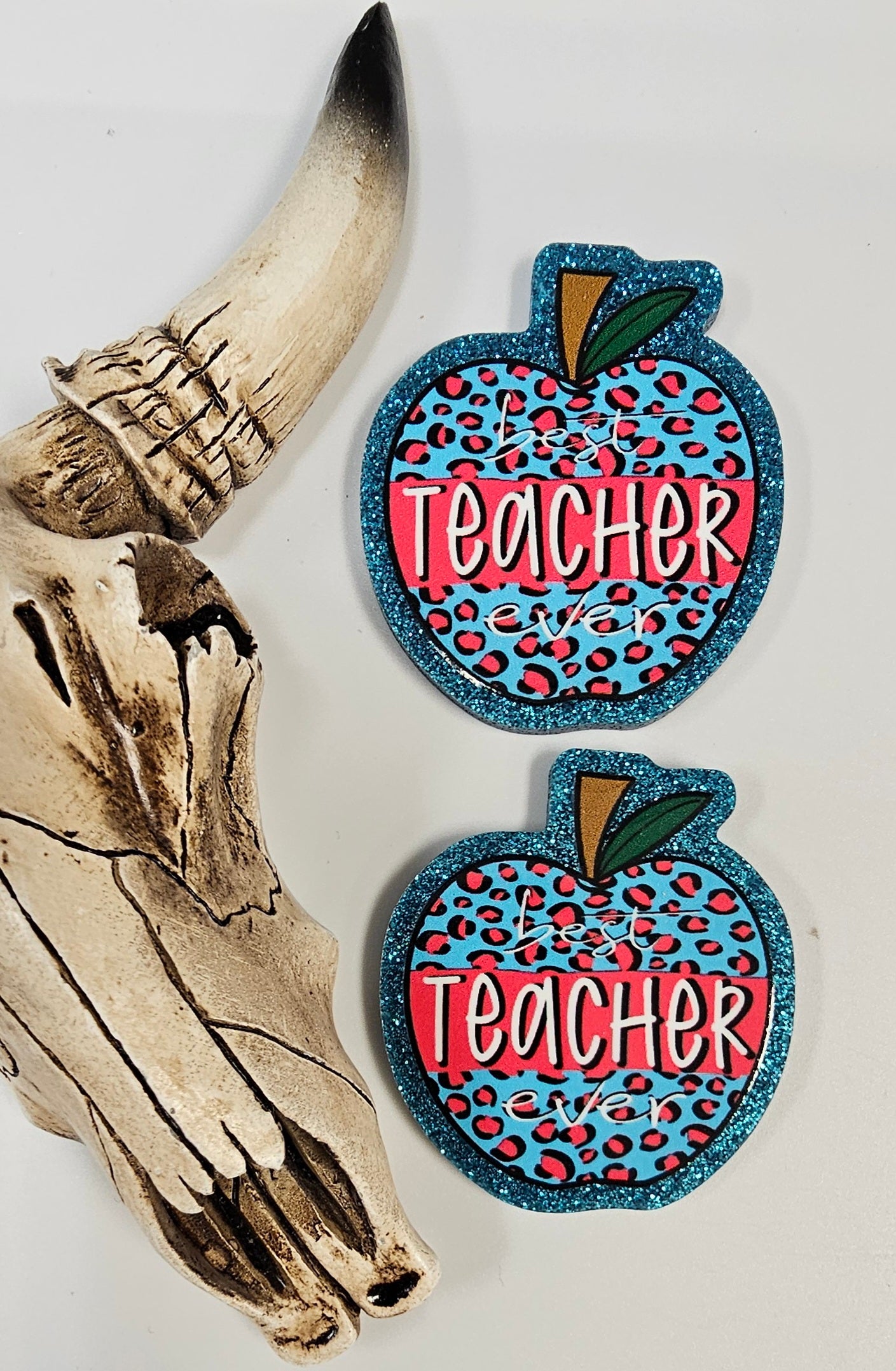 Flatback Best Teacher Ever Apple 424