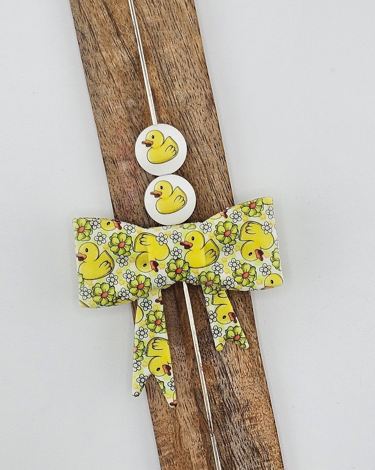 Large Bow Focal & 15mm Print Duck Duck Daisy *Custom*