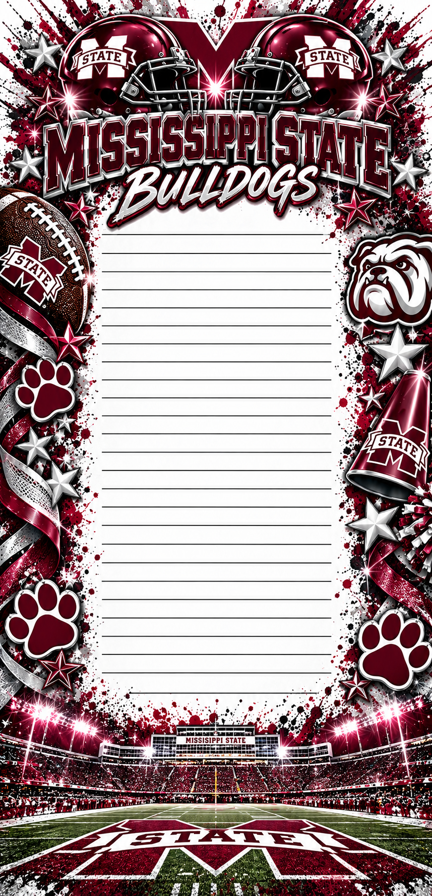 Mississippi Football Notepad