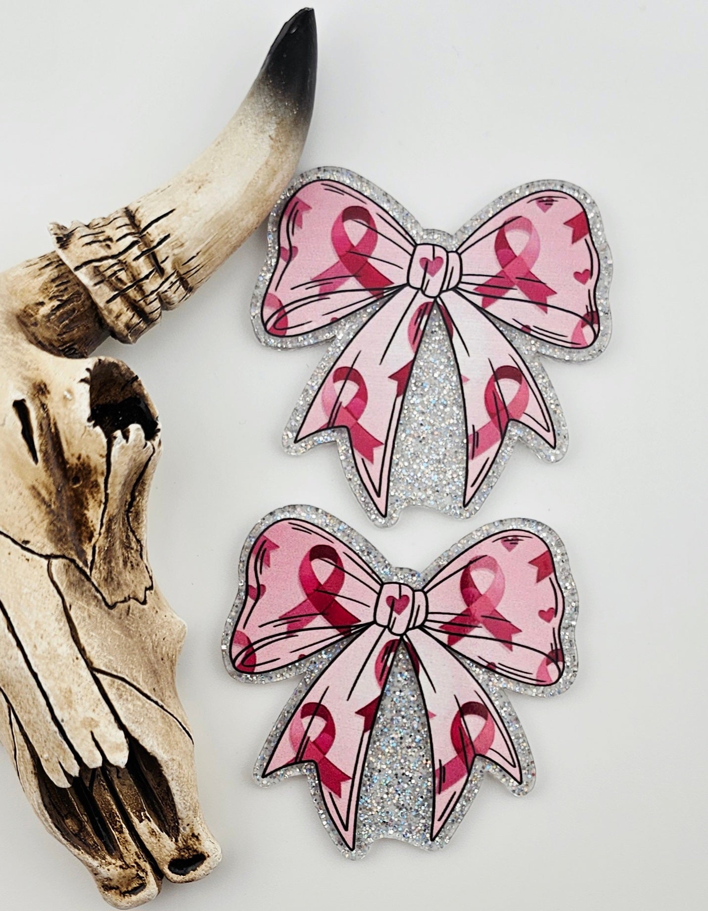 Flatback Breast Cancer Ribbon 112