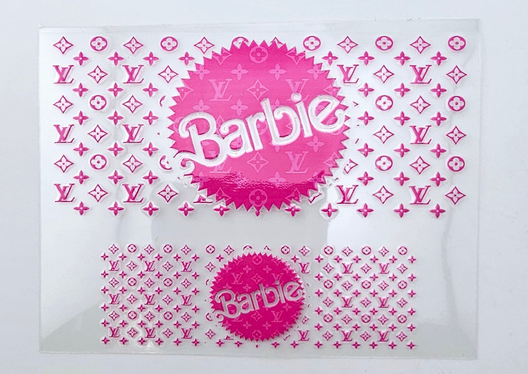 Mini Tumbler Wrap UV DTF Pink Doll 2
