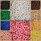 Wavey Acrylic Spacers 12mm (10ct) Large Hole
