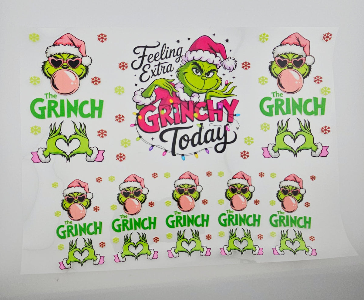 UVDTF Feeling Extra Grinchy  Today 40oz Wrap