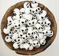 Jack O Lantern Skeleton Face White Print
