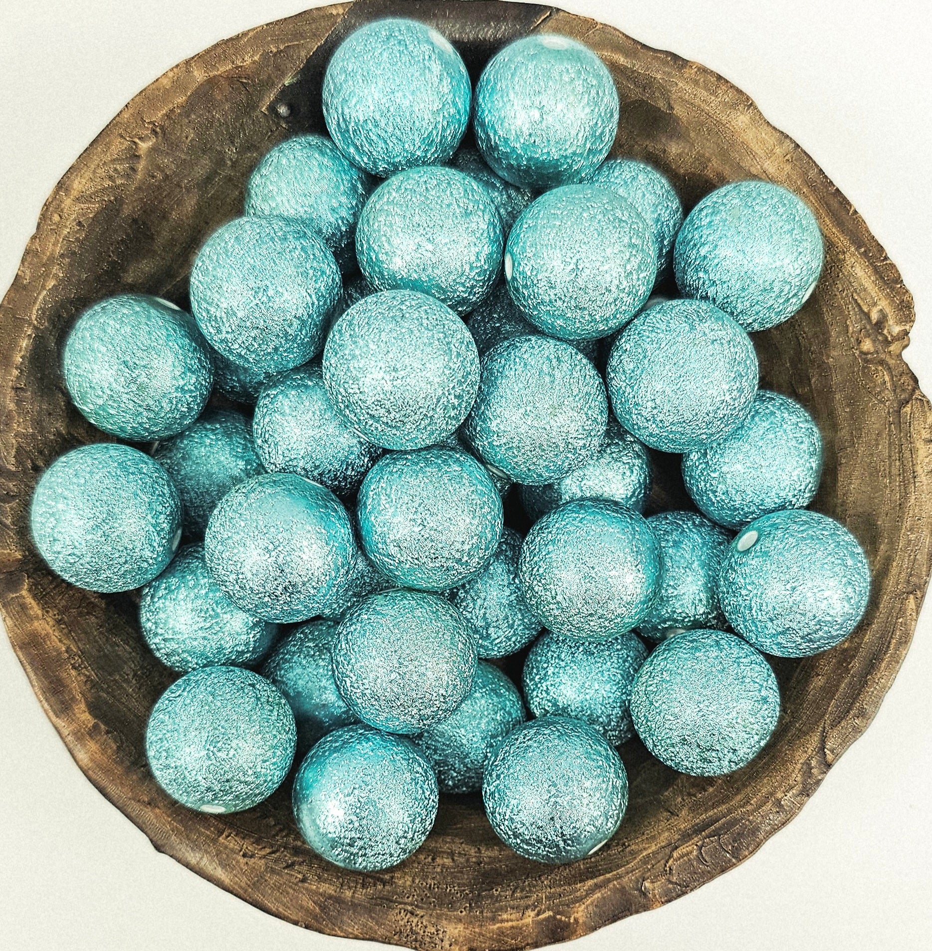 20mm Acrylic Metallic Foil Beads