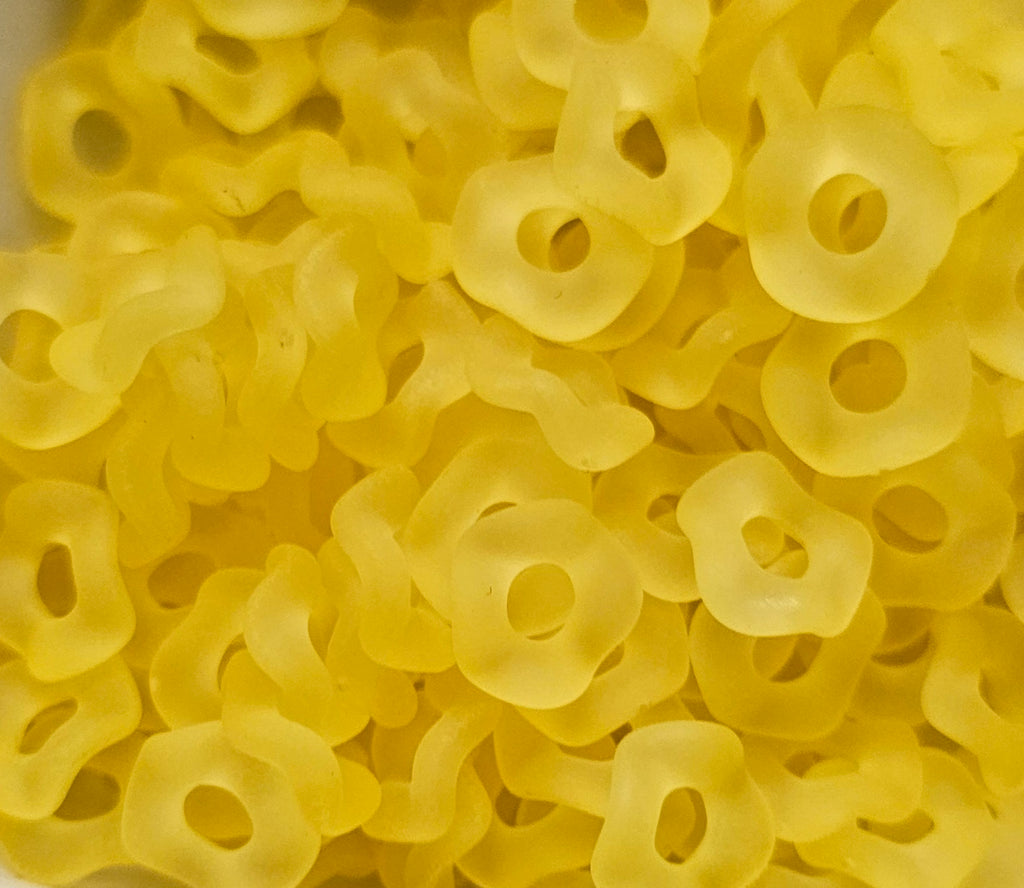 Wavey Frosted  Acrylic Spacers 12mm (10ct) Large Hole