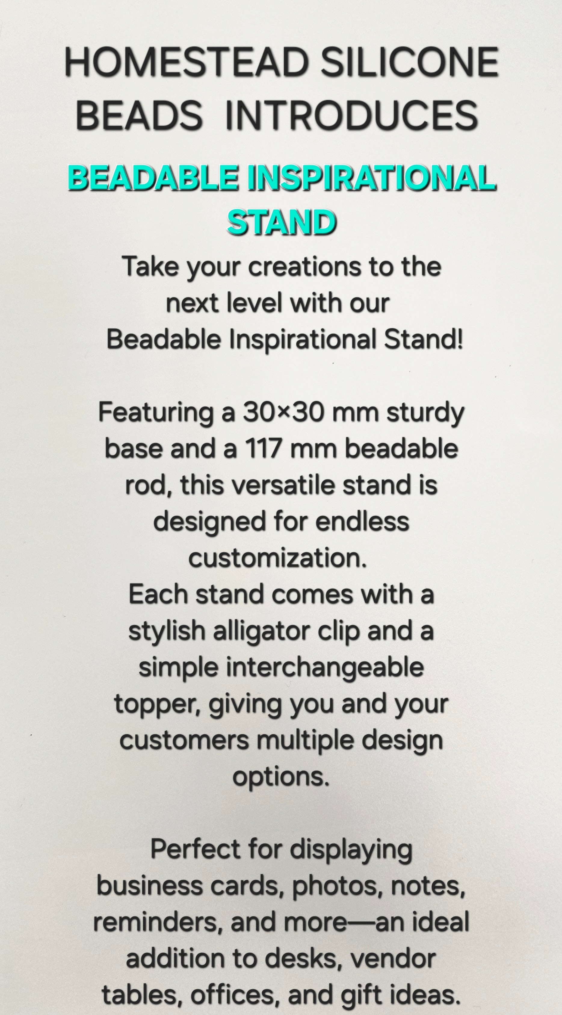 Beadable Inspirational Stand 3D Printed